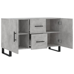 Credenza-Buffet-Armadio da cucina Grigio Cemento 100x36x60 cm in Legno Multistrato