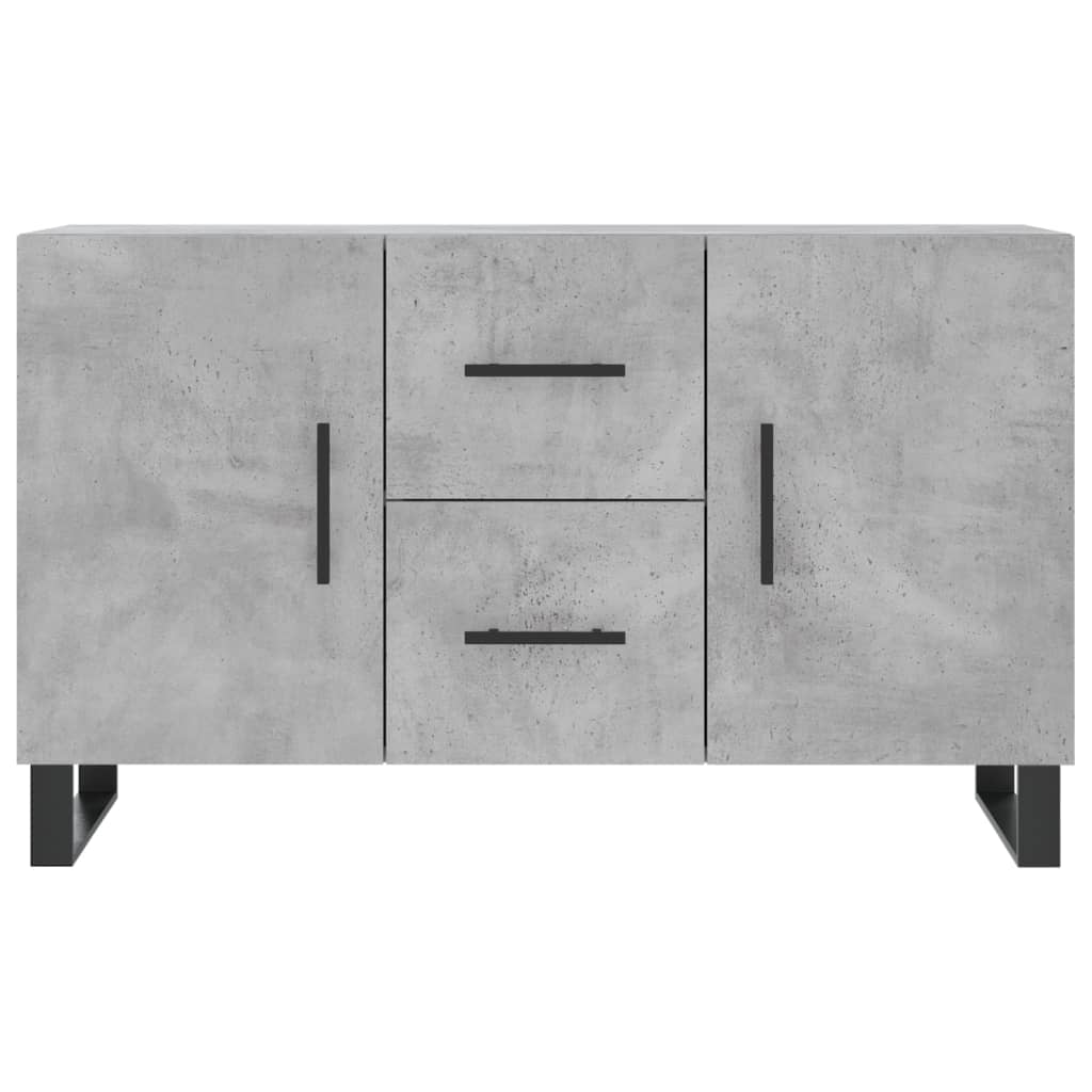 Credenza-Buffet-Armadio da cucina Grigio Cemento 100x36x60 cm in Legno Multistrato