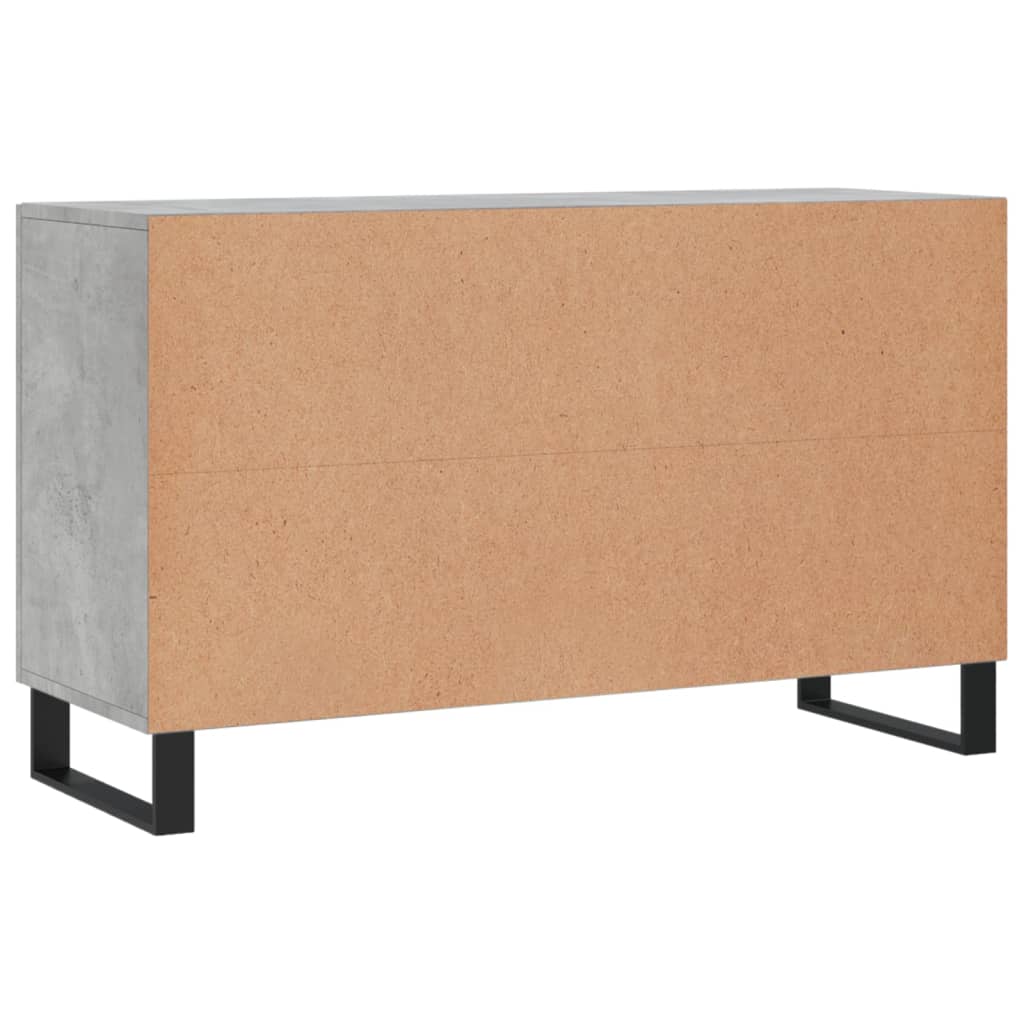 Credenza-Buffet-Armadio da cucina Grigio Cemento 100x36x60 cm in Legno Multistrato