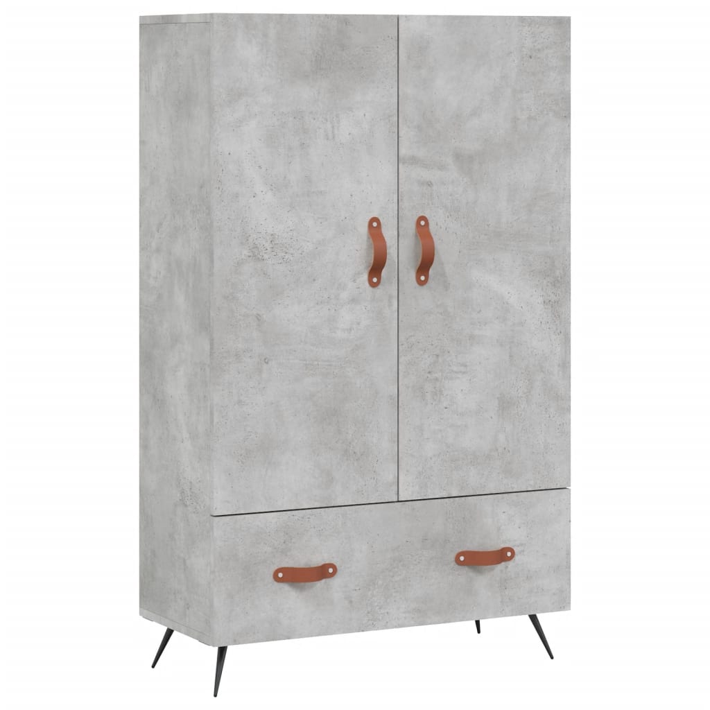 Credenza Grigio Cemento 69,5x31x115 cm in Legno Multistrato 828208