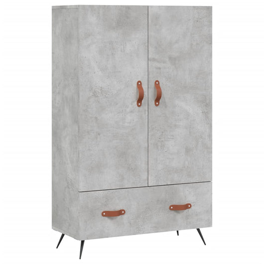Credenza Grigio Cemento 69,5x31x115 cm in Legno Multistrato 828208