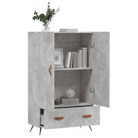 Credenza Grigio Cemento 69,5x31x115 cm in Legno Multistrato 828208