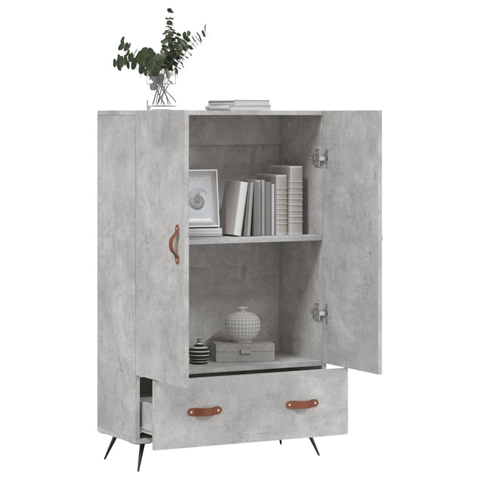 Credenza Grigio Cemento 69,5x31x115 cm in Legno Multistrato 828208