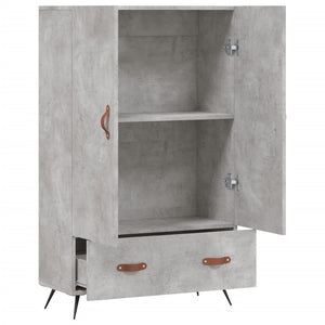 Credenza Grigio Cemento 69,5x31x115 cm in Legno Multistrato 828208