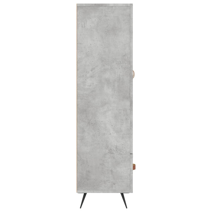 Credenza Grigio Cemento 69,5x31x115 cm in Legno Multistrato 828208