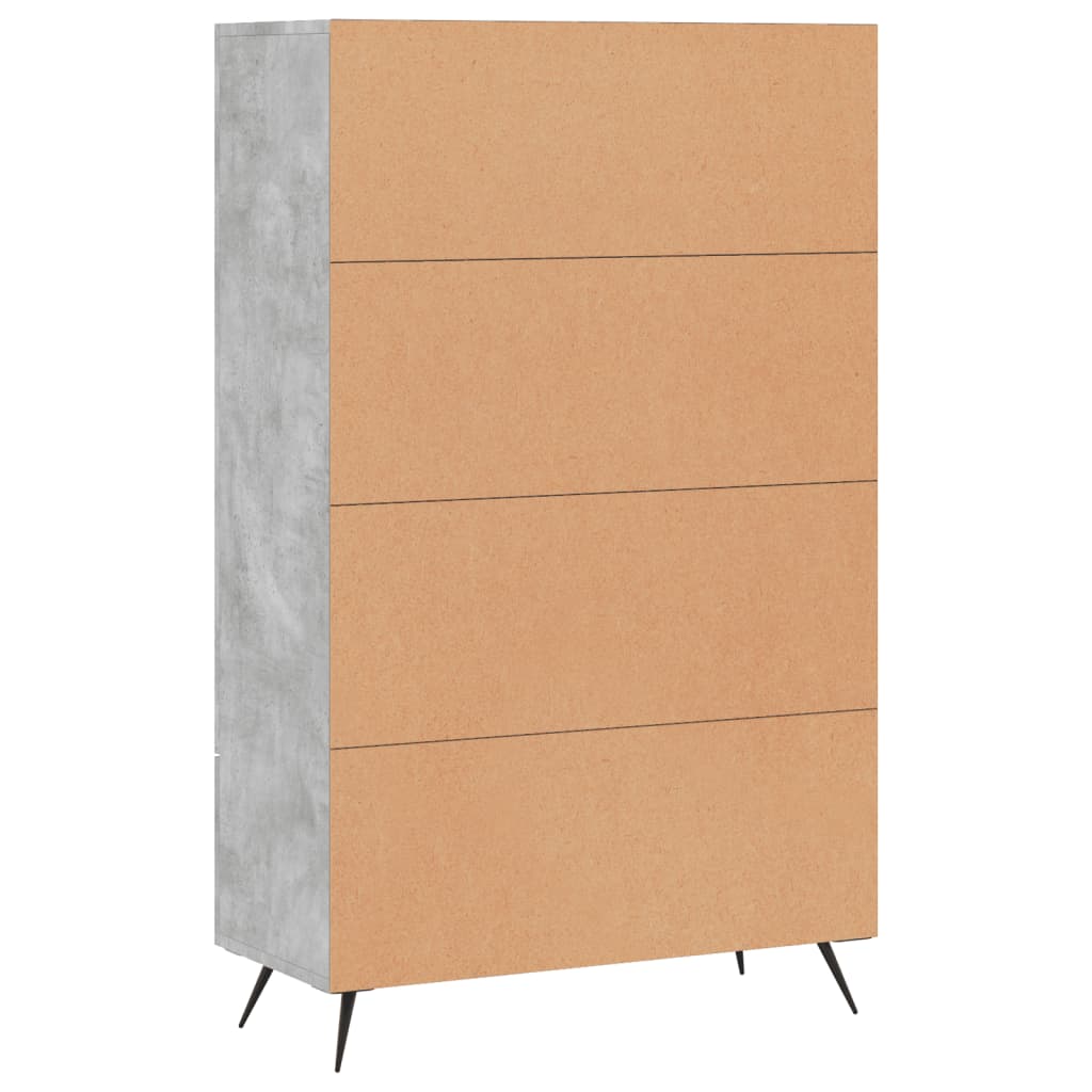 Credenza Grigio Cemento 69,5x31x115 cm in Legno Multistrato 828208