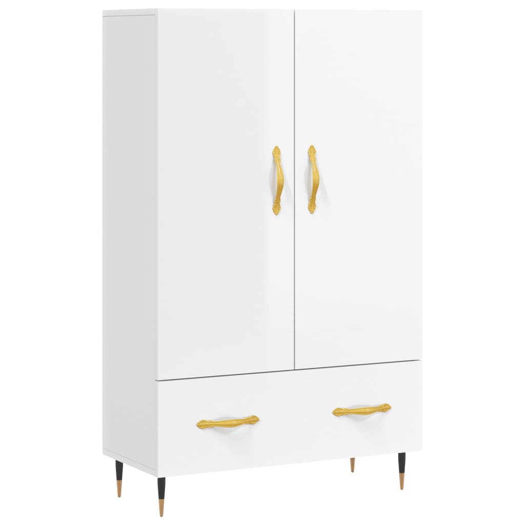 Credenza Bianco Lucido 69,5x31x115 cm in Legno Multistratocod mxl 103944