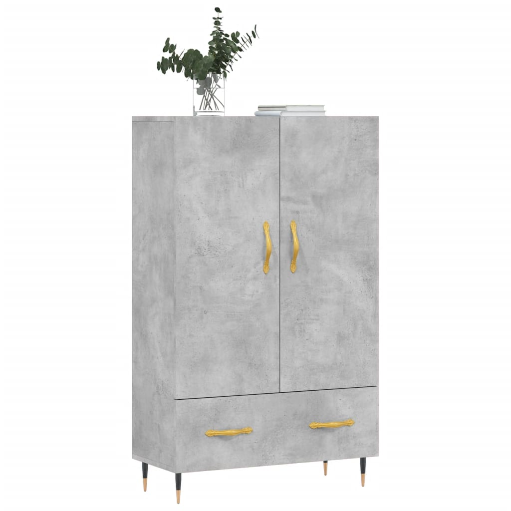Credenza Grigio Cemento 69,5x31x115 cm in Legno Multistrato 828216