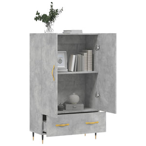 Credenza Grigio Cemento 69,5x31x115 cm in Legno Multistrato 828216