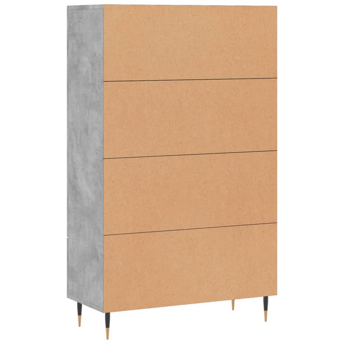 Credenza Grigio Cemento 69,5x31x115 cm in Legno Multistrato 828216