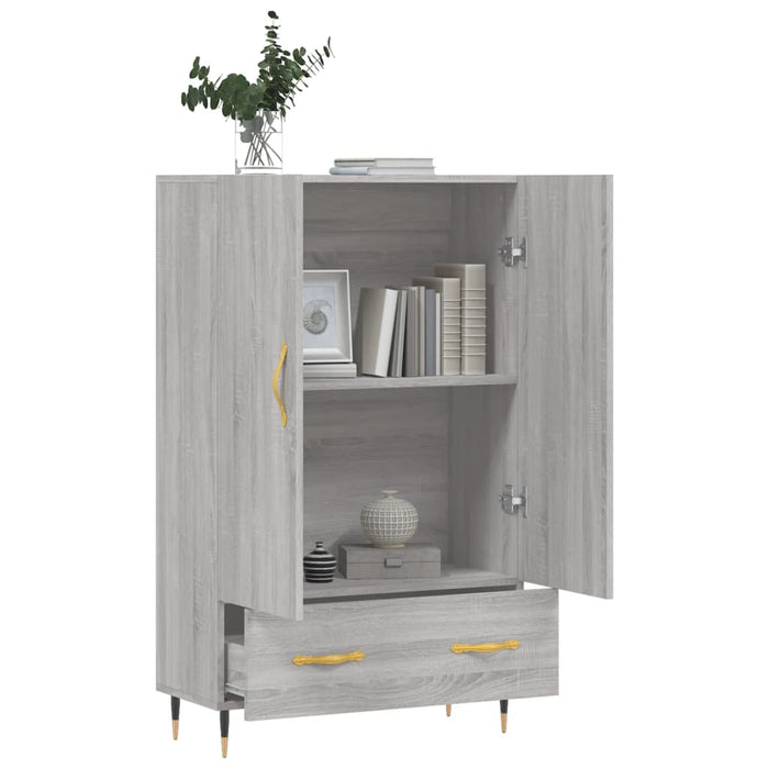 Credenza Grigio Sonoma 69,5x31x115 cm in Legno Multistrato 828218