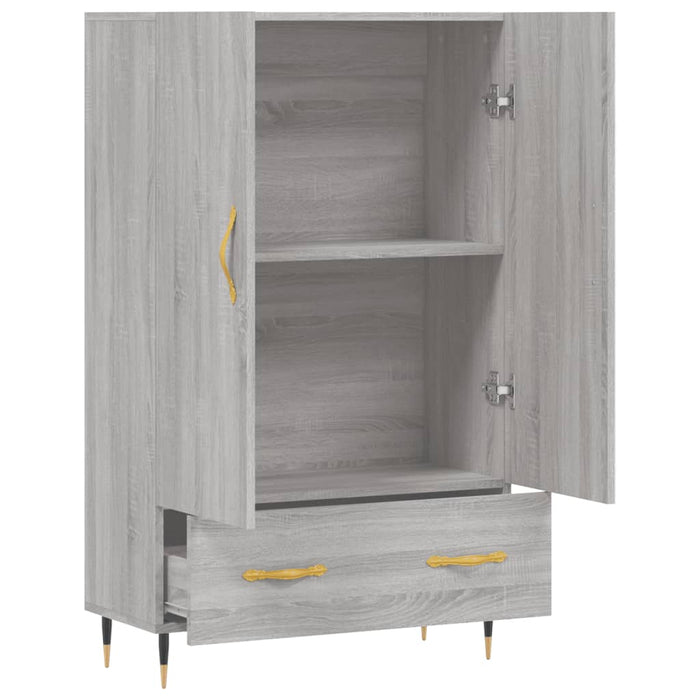 Credenza Grigio Sonoma 69,5x31x115 cm in Legno Multistrato 828218