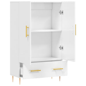 Credenza Bianco Lucido 69,5x31x115 cm in Legno Multistrato 828222