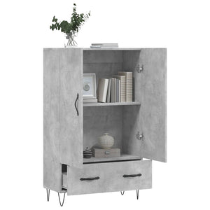 Credenza Grigio Cemento 69,5x31x115 cm in Legno Multistrato 828232