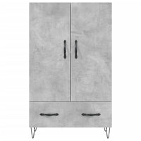 Credenza Grigio Cemento 69,5x31x115 cm in Legno Multistrato 828232