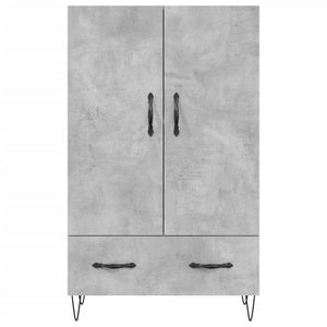 Credenza Grigio Cemento 69,5x31x115 cm in Legno Multistrato 828232