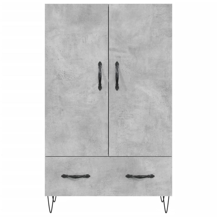 Credenza Grigio Cemento 69,5x31x115 cm in Legno Multistrato 828232