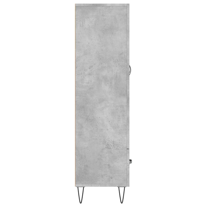Credenza Grigio Cemento 69,5x31x115 cm in Legno Multistrato 828232