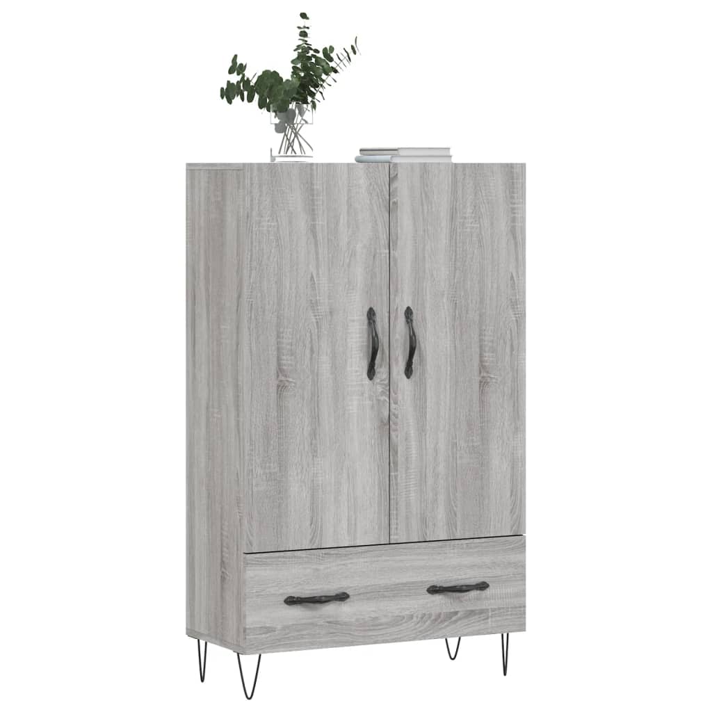 Credenza Grigio Sonoma 69,5x31x115 cm in Legno Multistrato 828234