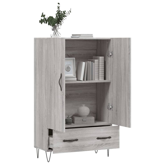 Credenza Grigio Sonoma 69,5x31x115 cm in Legno Multistrato 828234