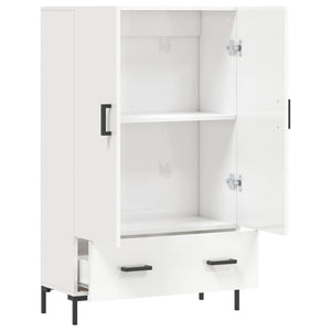 Credenza Bianco Lucido 69,5x31x115 cm in Legno Multistrato 828238