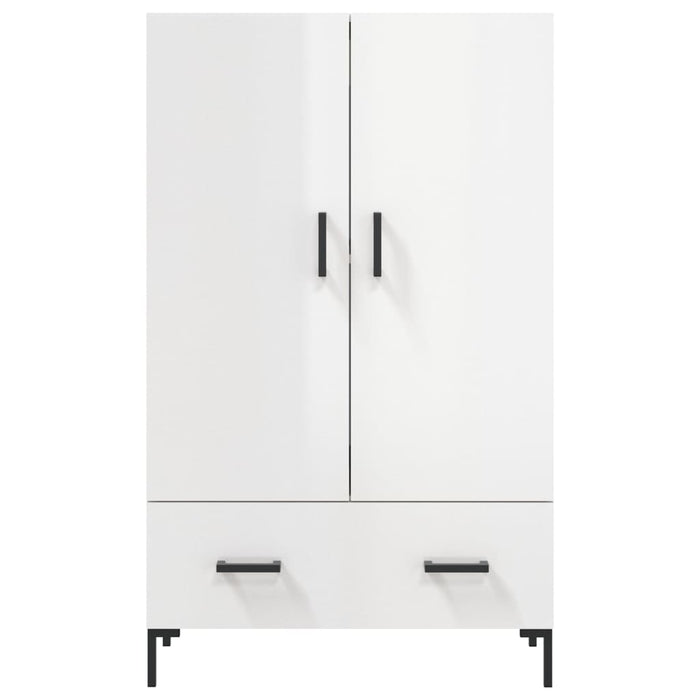 Credenza Bianco Lucido 69,5x31x115 cm in Legno Multistrato