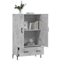 Credenza Grigio Cemento 69,5x31x115 cm in Legno Multistrato 828240