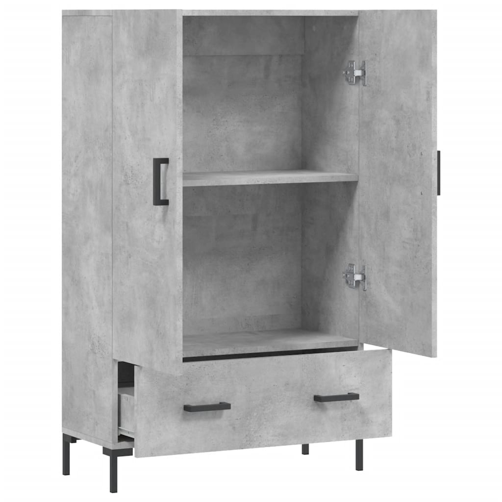 Credenza Grigio Cemento 69,5x31x115 cm in Legno Multistrato 828240