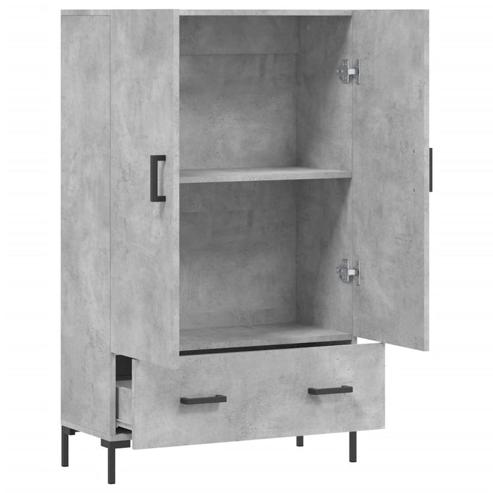 Credenza Grigio Cemento 69,5x31x115 cm in Legno Multistrato 828240