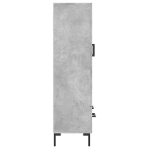 Credenza Grigio Cemento 69,5x31x115 cm in Legno Multistrato 828240