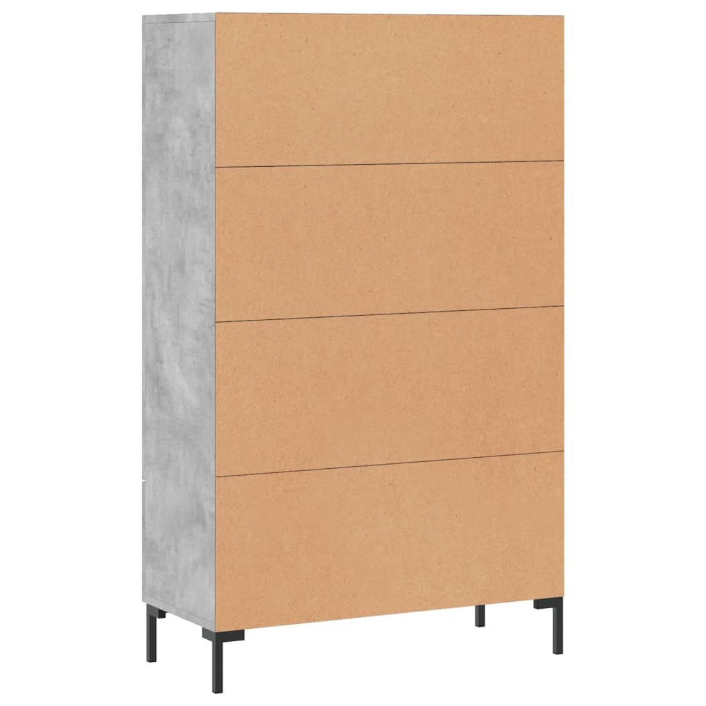 Credenza Grigio Cemento 69,5x31x115 cm in Legno Multistrato 828240