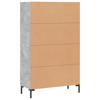 Credenza Grigio Cemento 69,5x31x115 cm in Legno Multistrato 828240