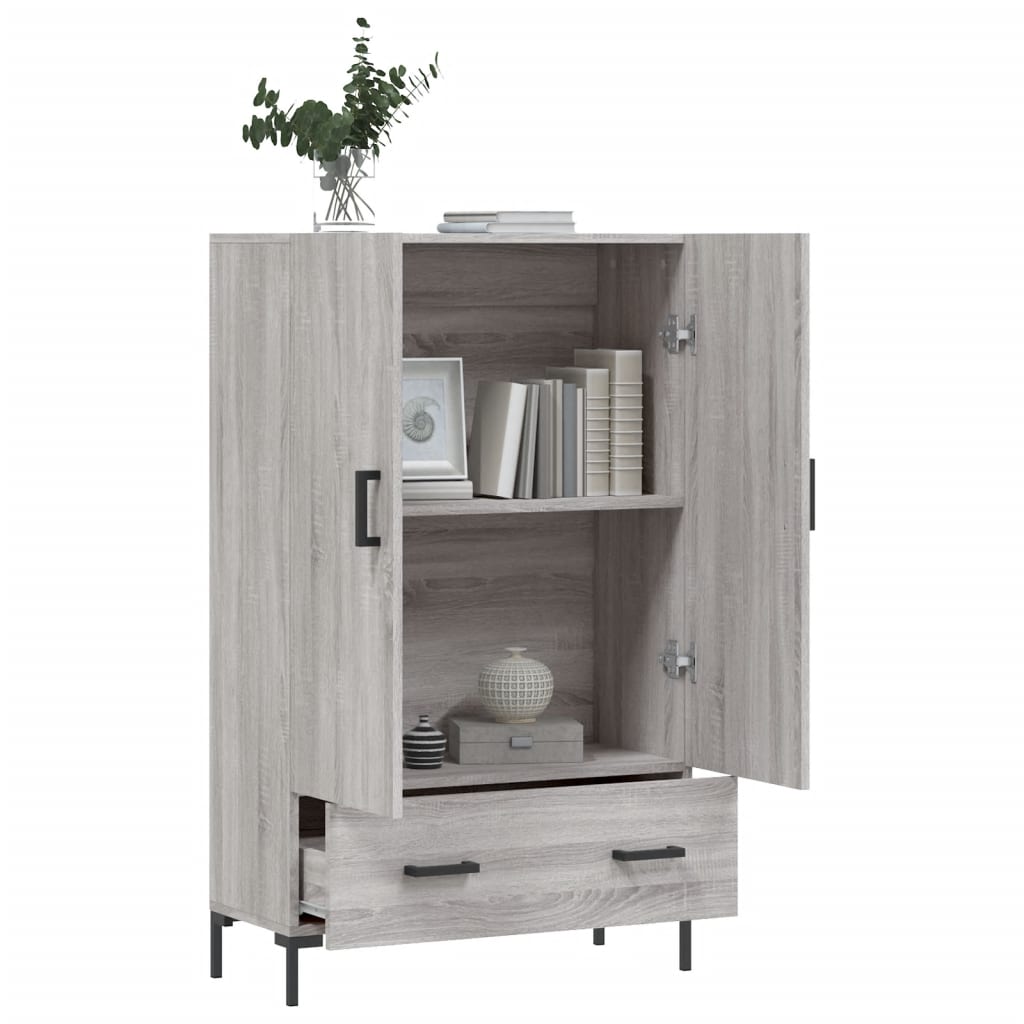 Credenza Grigio Sonoma 69,5x31x115 cm in Legno Multistrato 828242