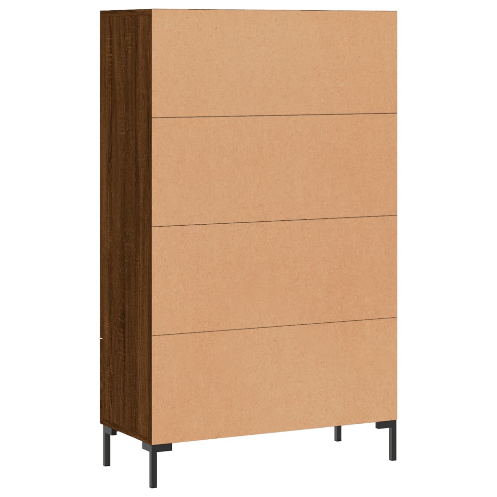 Credenza Rovere Marrone 69,5x31x115 cm in Legno Multistrato 828243
