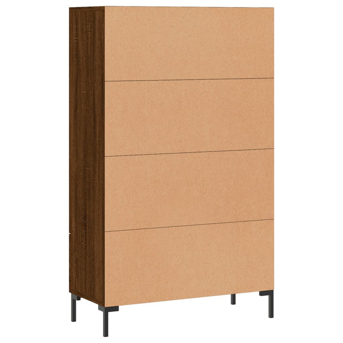Credenza Rovere Marrone 69,5x31x115 cm in Legno Multistrato 828243
