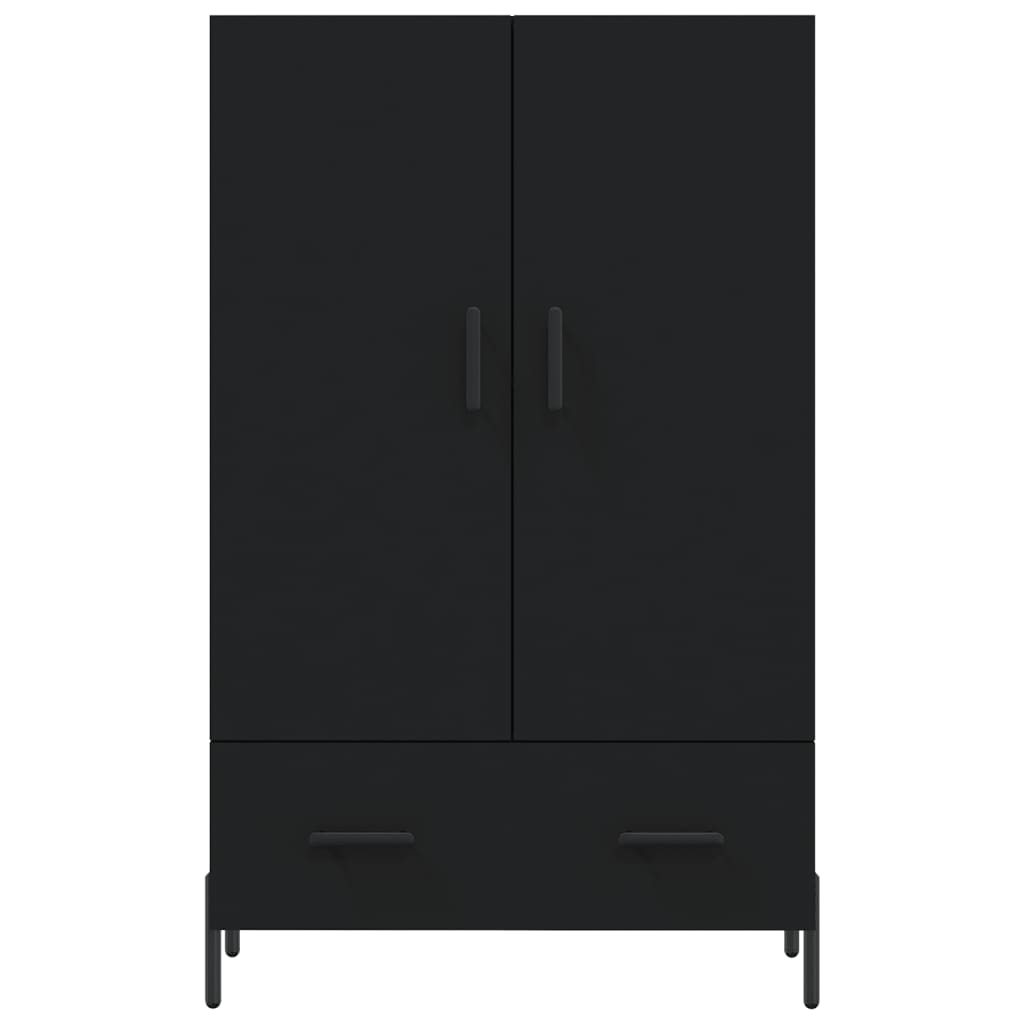 Credenza Nera 69,5x31x115 cm in Legno Multistrato 828245