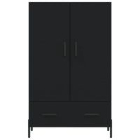 Credenza Nera 69,5x31x115 cm in Legno Multistrato 828245