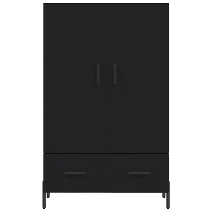 Credenza Nera 69,5x31x115 cm in Legno Multistrato 828245