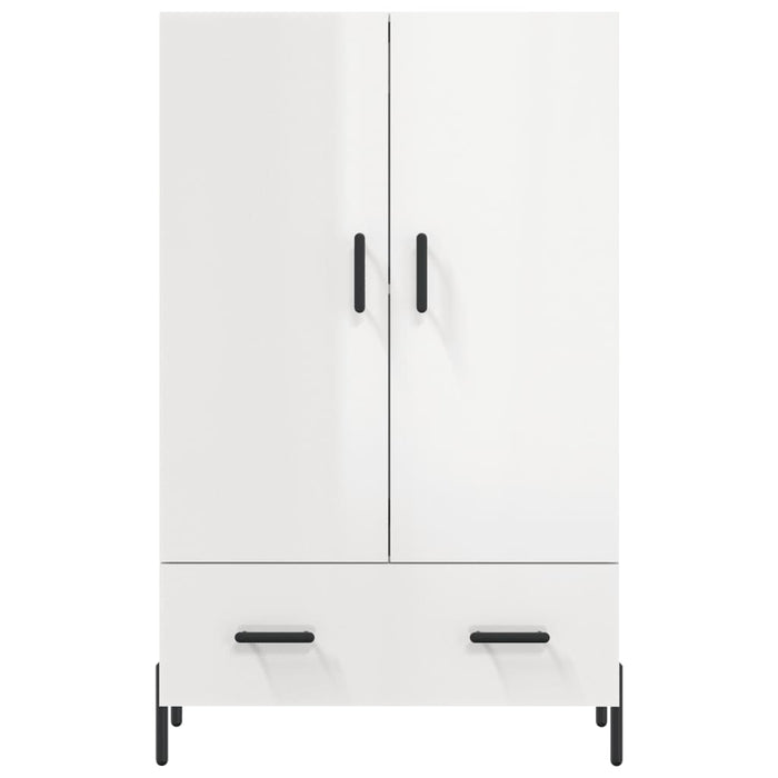 Credenza Bianco Lucido 69,5x31x115 cm in Legno Multistrato