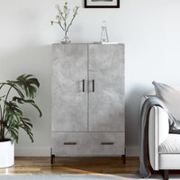 Credenza Grigio Cemento 69,5x31x115 cm in Legno Multistrato 828248