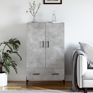 Credenza Grigio Cemento 69,5x31x115 cm in Legno Multistrato 828248