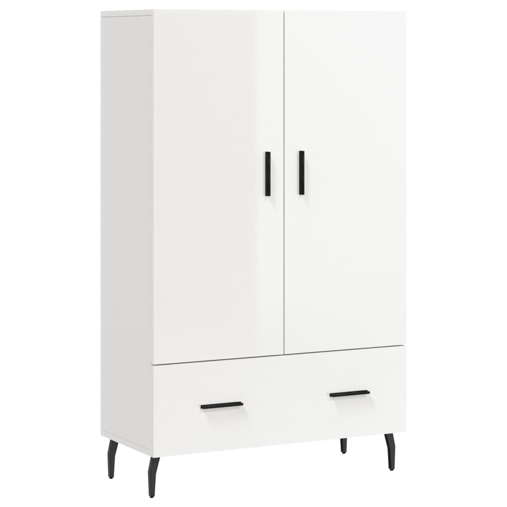 Credenza Bianco Lucido 69,5x31x115 cm in Legno Multistratocod mxl 103950