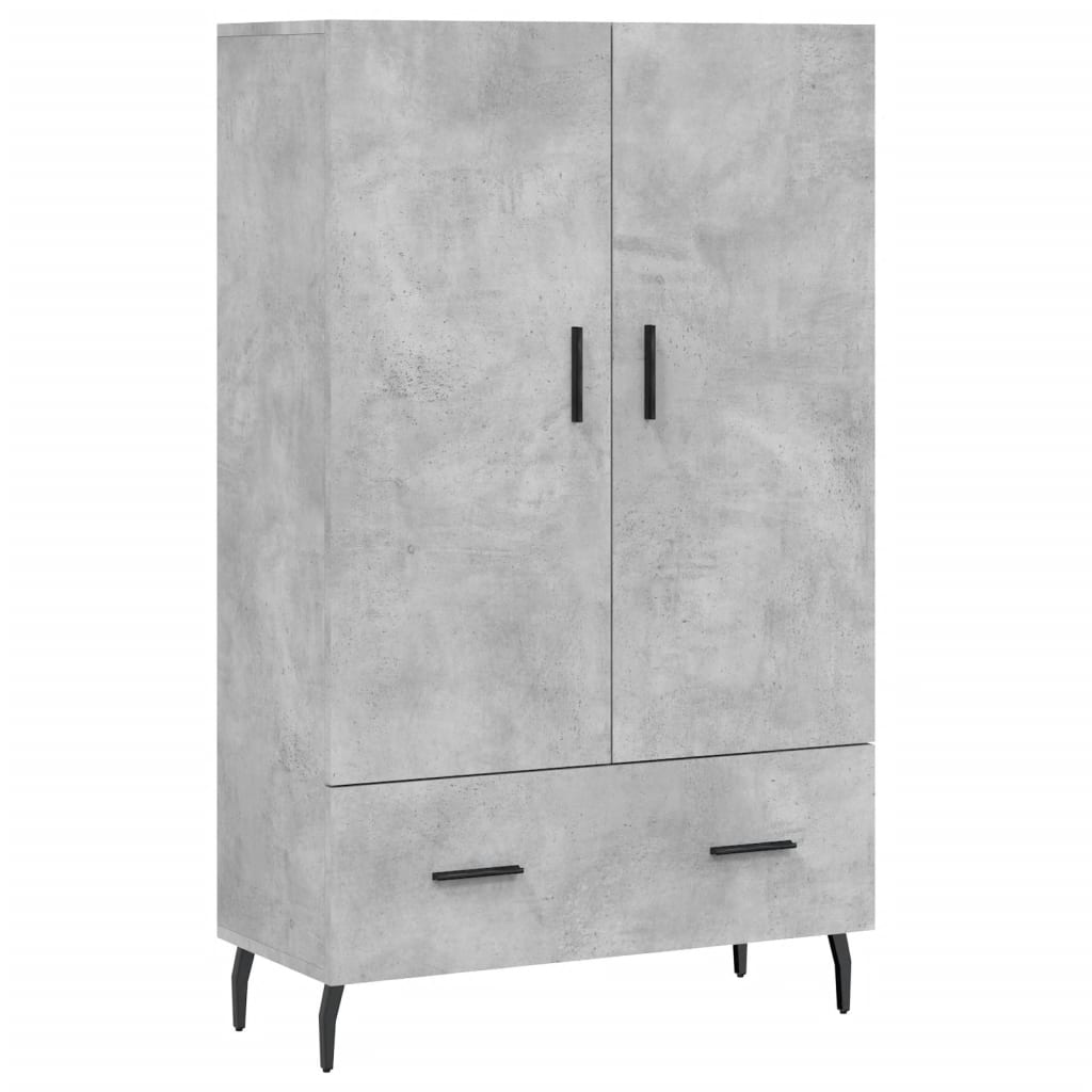 Credenza Grigio Cemento 69,5x31x115 cm in Legno Multistrato 828256