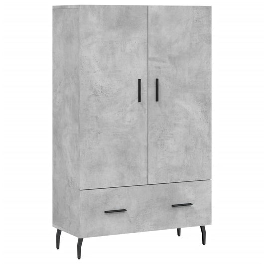 Credenza Grigio Cemento 69,5x31x115 cm in Legno Multistrato 828256