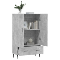 Credenza Grigio Cemento 69,5x31x115 cm in Legno Multistrato 828256
