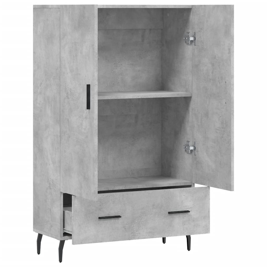 Credenza Grigio Cemento 69,5x31x115 cm in Legno Multistrato 828256
