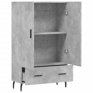 Credenza Grigio Cemento 69,5x31x115 cm in Legno Multistrato 828256