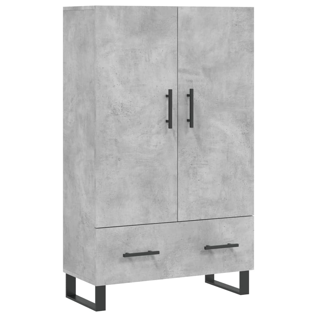 Credenza-Buffet-Armadio da cucina Grigio Cemento 69,5x31x115 cm in Legno Multistrato 389069