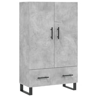 Credenza-Buffet-Armadio da cucina Grigio Cemento 69,5x31x115 cm in Legno Multistrato 389069