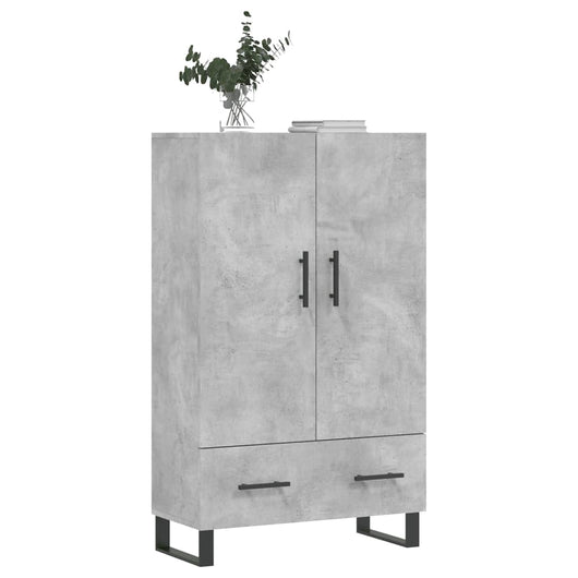 Credenza-Buffet-Armadio da cucina Grigio Cemento 69,5x31x115 cm in Legno Multistrato 389069
